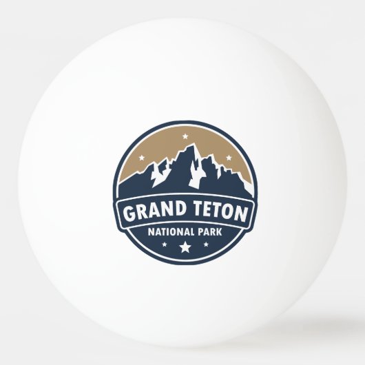 Grand Teton National Park Ronde embleem Pingpongbal (Voorkant)