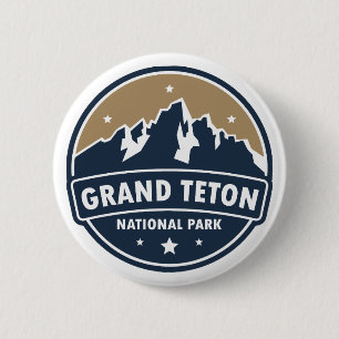 Grand Teton National Park Ronde embleem Ronde Button 5,7 Cm