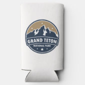 Grand Teton National Park Ronde embleem Seltzer Blikjeskoeler (Achterkant)