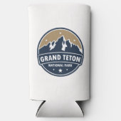Grand Teton National Park Ronde embleem Seltzer Blikjeskoeler (Voorkant)