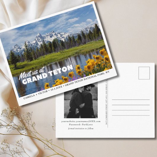 Grand Teton National Park Save the Date Briefkaart