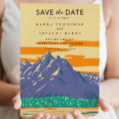 Grand Teton National Park Save the Date Kaart