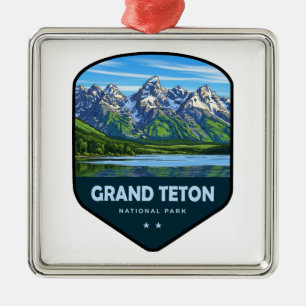 Grand Teton National Park Schild Metalen Ornament