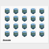 Grand Teton National Park Schild Vierkante Sticker (Vel)