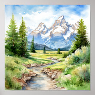 Grand Teton National Park Schilderij Print