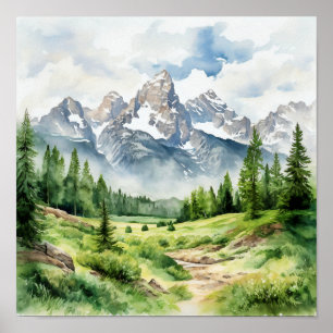 Grand Teton National Park Schilderij Print