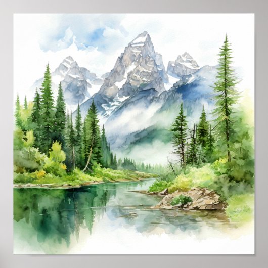 Grand Teton National Park Schilderij Print (Voorkant)
