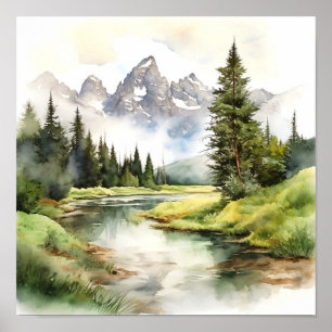 Grand Teton National Park Schilderij Print