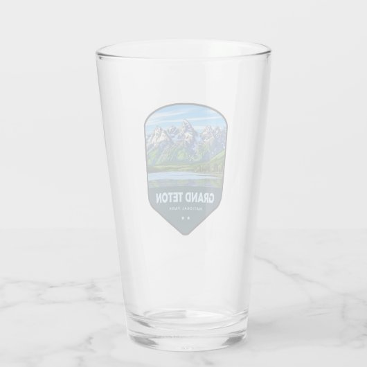 Grand Teton National Park Shield Glas (Achterkant)