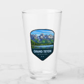 Grand Teton National Park Shield Glas (Voorkant)