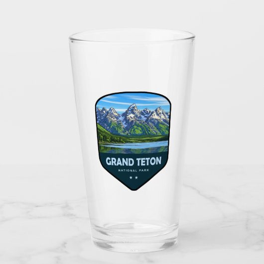Grand Teton National Park Shield Glas (Voorkant)
