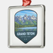 Grand Teton National Park Shield Metalen Ornament (Links)