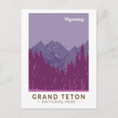 Grand Teton National Park Teton Range Reiskunst Briefkaart (Voorkant)