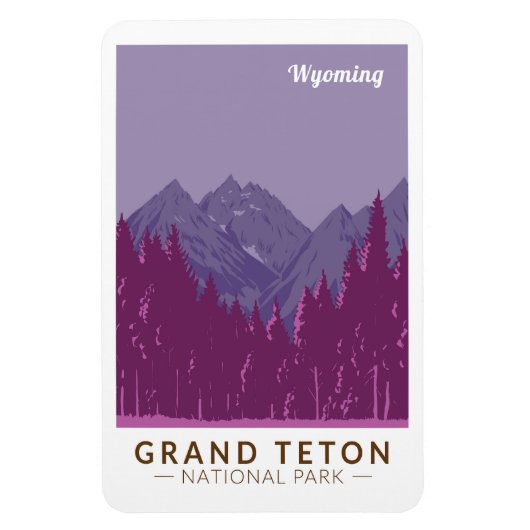 Grand Teton National Park Teton Range Reiskunst Magneet (Verticaal)
