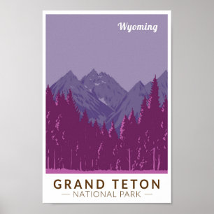 Grand Teton National Park Teton Range Reiskunst Poster