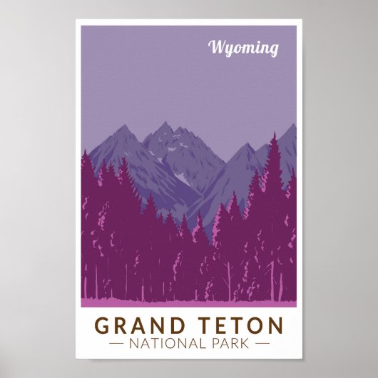Grand Teton National Park Teton Range Reiskunst Poster (Voorkant)