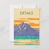 Grand Teton National Park trouwgegevens Retro Kaart (Achterkant)