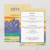 Grand Teton National Park trouwgegevens Retro Kaart (Voorkant / Achterkant)