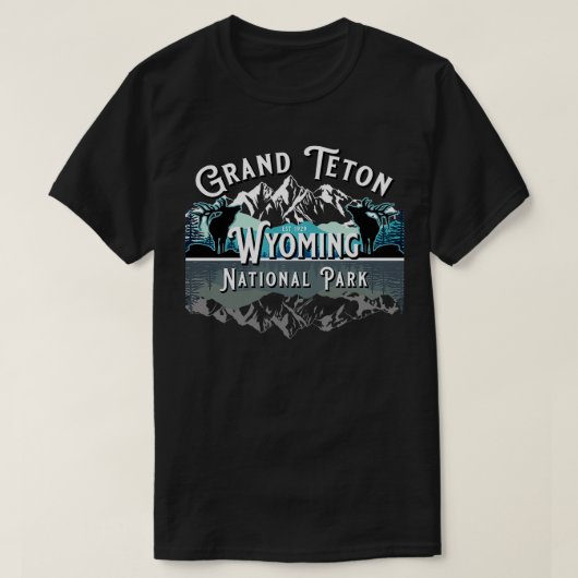  Grand Teton National Park Vakantie Souveni T-shirt (Design voorkant)