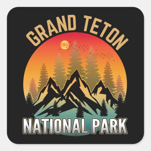 Grand Teton National Park Vierkante Sticker (Voorkant)