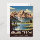 Grand Teton National Park Vintage Briefkaart (Voorkant / Achterkant)