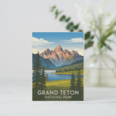 Grand Teton National Park Vintage Briefkaart (Staand voorkant)