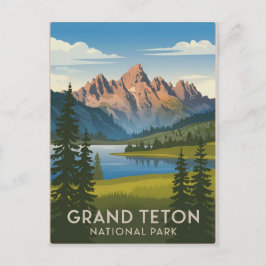 Grand Teton National Park Vintage Briefkaart