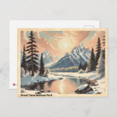 Grand Teton National Park Vintage Briefkaart (Voorkant / Achterkant)