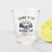 Grand Teton National Park Vintage Landscape Shot Glas (Voorkant)
