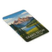 Grand Teton National Park Vintage Magneet (Rechterzijde)