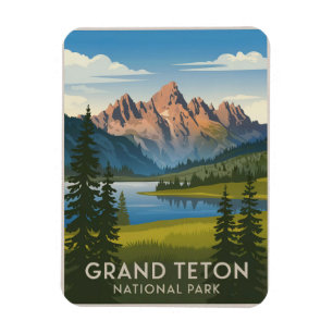 Grand Teton National Park Vintage Magneet