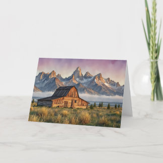 Grand Teton National Park Watercolor Stationery Kaart