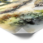 Grand Teton National Park Waterverf Poster (Hoek)