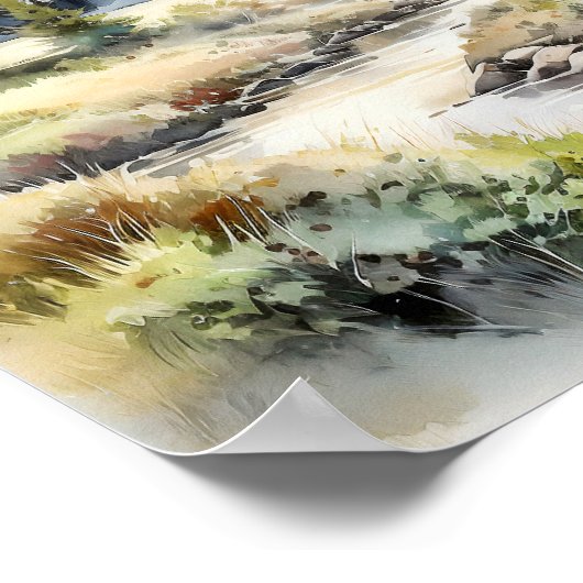 Grand Teton National Park Waterverf Poster (Hoek)