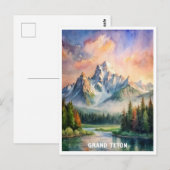 Grand Teton National Park Waterverf Schilderij Briefkaart (Voorkant / Achterkant)