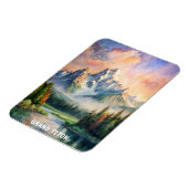 Grand Teton National Park Waterverf Schilderij Magneet (Linkerzijde)