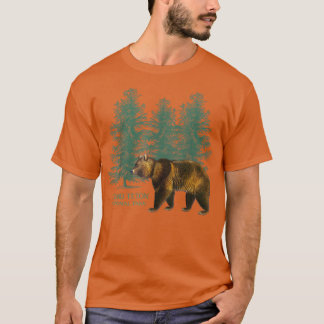 Grand Teton National Park Wyoming Bear Trees Retro T-shirt