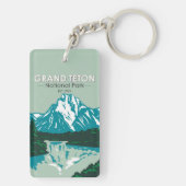 Grand Teton National Park Wyoming Double Sided Sleutelhanger (achterkant)