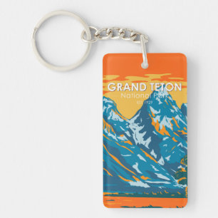 Grand Teton National Park Wyoming Double Sided Sleutelhanger