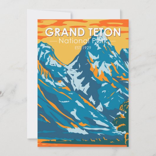 Grand Teton National Park Wyoming  Feestdagenkaart (Voorkant)