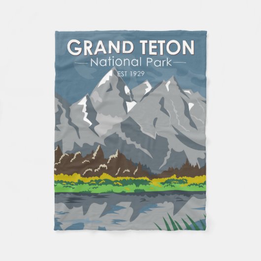 Grand Teton National Park Wyoming  Fleece Deken (Voorkant)
