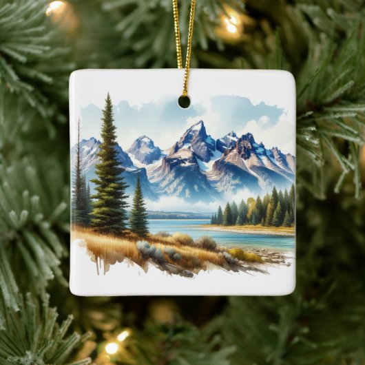 Grand Teton National Park Wyoming Keramisch Ornament (Boom)
