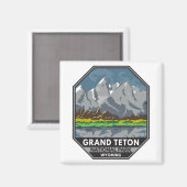 Grand Teton National Park Wyoming  Magneet (Voorkant / Achterkant)