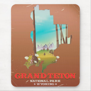 Grand Teton National Park Wyoming Map Muismat