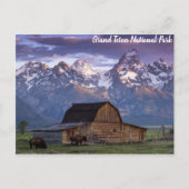 Grand Teton National Park Wyoming Mountains Barn Briefkaart (Voorkant)