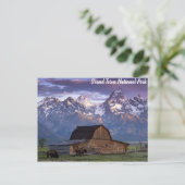Grand Teton National Park Wyoming Mountains Barn Briefkaart (Staand voorkant)