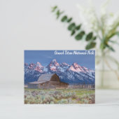 Grand Teton National Park Wyoming Mountains Barn Briefkaart (Staand voorkant)