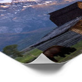 Grand Teton National Park Wyoming Mountains Barn Poster (Hoek)