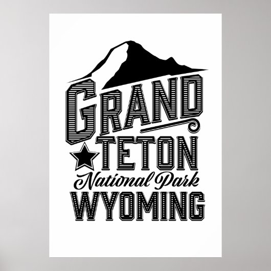Grand Teton National Park, Wyoming Oud poster (Voorkant)