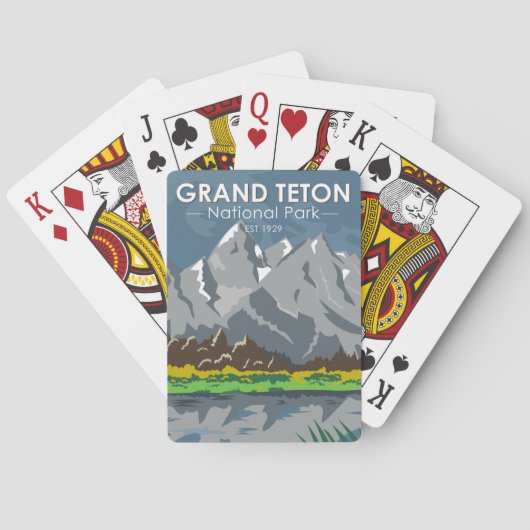Grand Teton National Park Wyoming  Pokerkaarten (Achterkant)